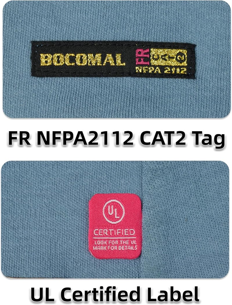 BOCOMAL FR Flame Resistant Balaclava Face Mask Arc Rated NFPA2112 CAT2 Helmet Liner Covering Hood for Welding - Image 4